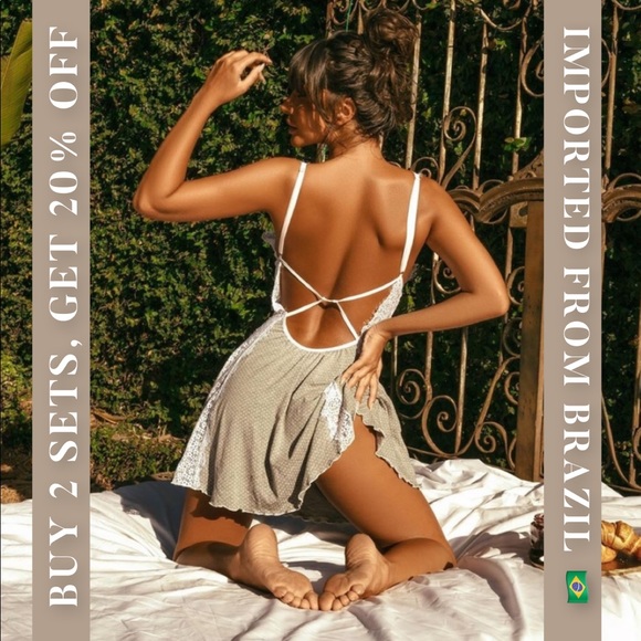 Nightgown slip dress & panty - 2 piece set - Picture 2 of 8